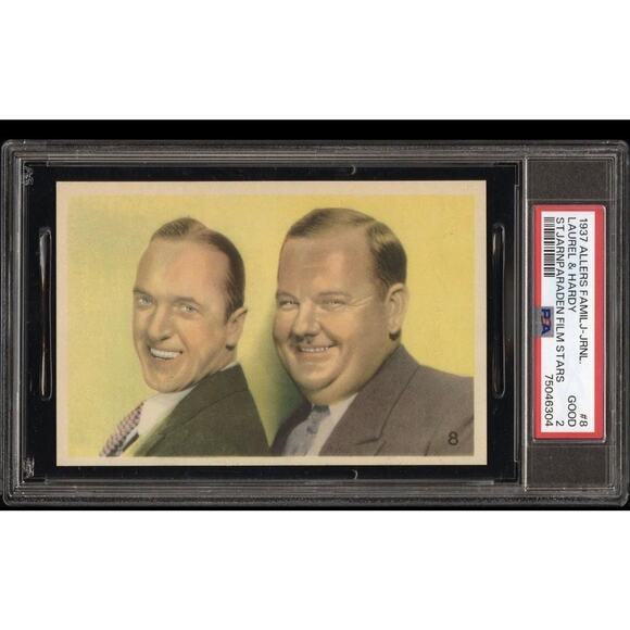 1937 Allers Familj-Journal Stjarnparaden Laurel and Hardy PSA 2 Highest Grade - Picture 1 of 3